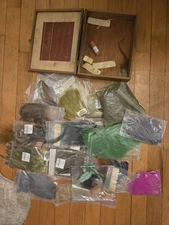 Assortment Of Fly Tying Feathers Materials Mix Open And Unopened Packs