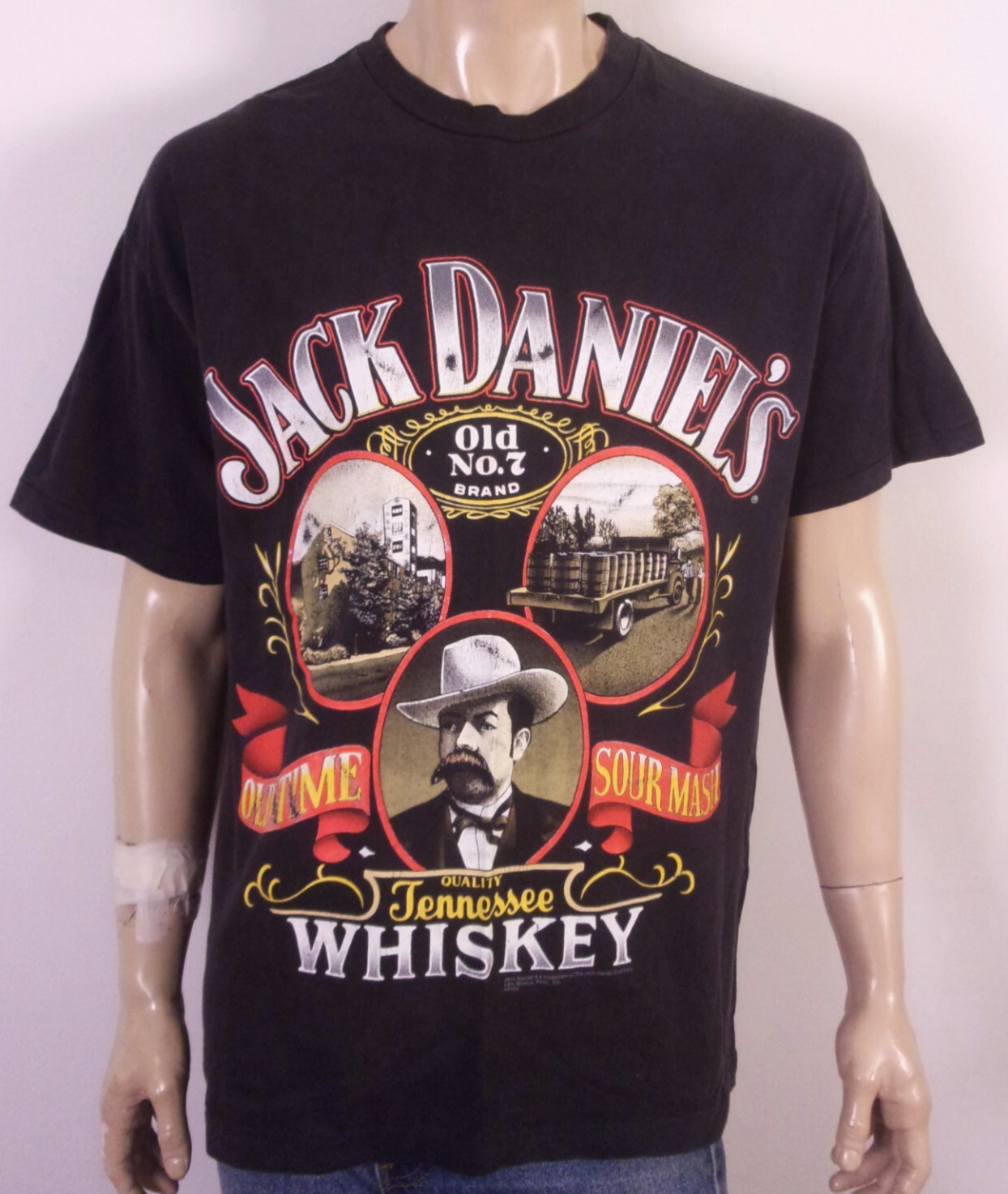 vintage 80s 90s Jack Daniel's T-Shirt Tennessee Whiskey single stitch USA XL