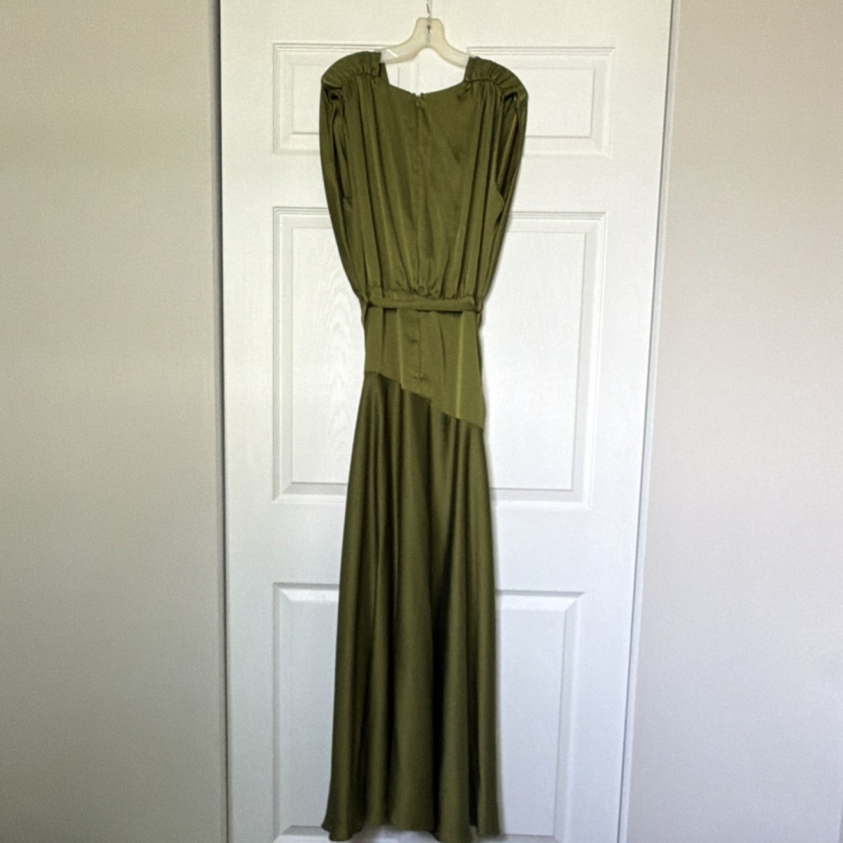 slim fit dress slacks Fashion Nova Womens Green Ruffle Midi Dress Long Sleeve  Picky Thrifter