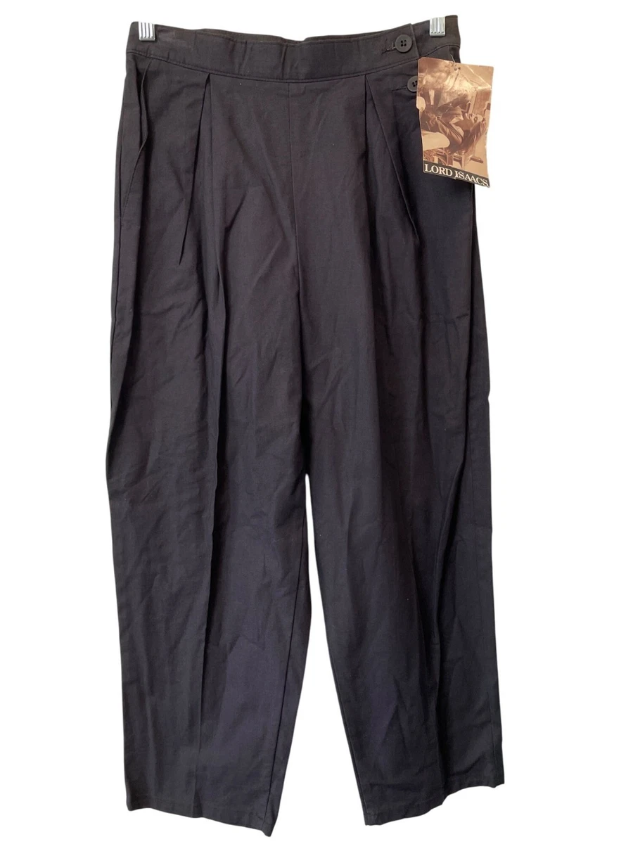 Pantalon Tailleur Noir Plissé LORD ISAACS FOR HER - Taille 10 Petite Occasion Excellent état