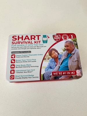 AS SHOWN Funny Shart Survival Kit Poop Prank Gift Set with Wipes & Underwear Xmas Gift