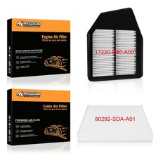 Engine Cabin Air Filter Combo Set For Honda Accord 2008-2012 2.4l 4 Cylinder