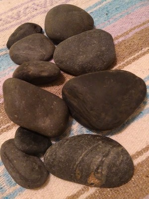 Volcanic Basalt Set 10 Hot/Cold Stones, For massage, Hand picked in Colorado