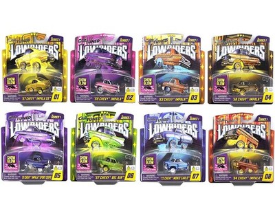 CarTuned 1:64 Lowriders SHOW GLOW Series 1 Assortment 8 Car Set