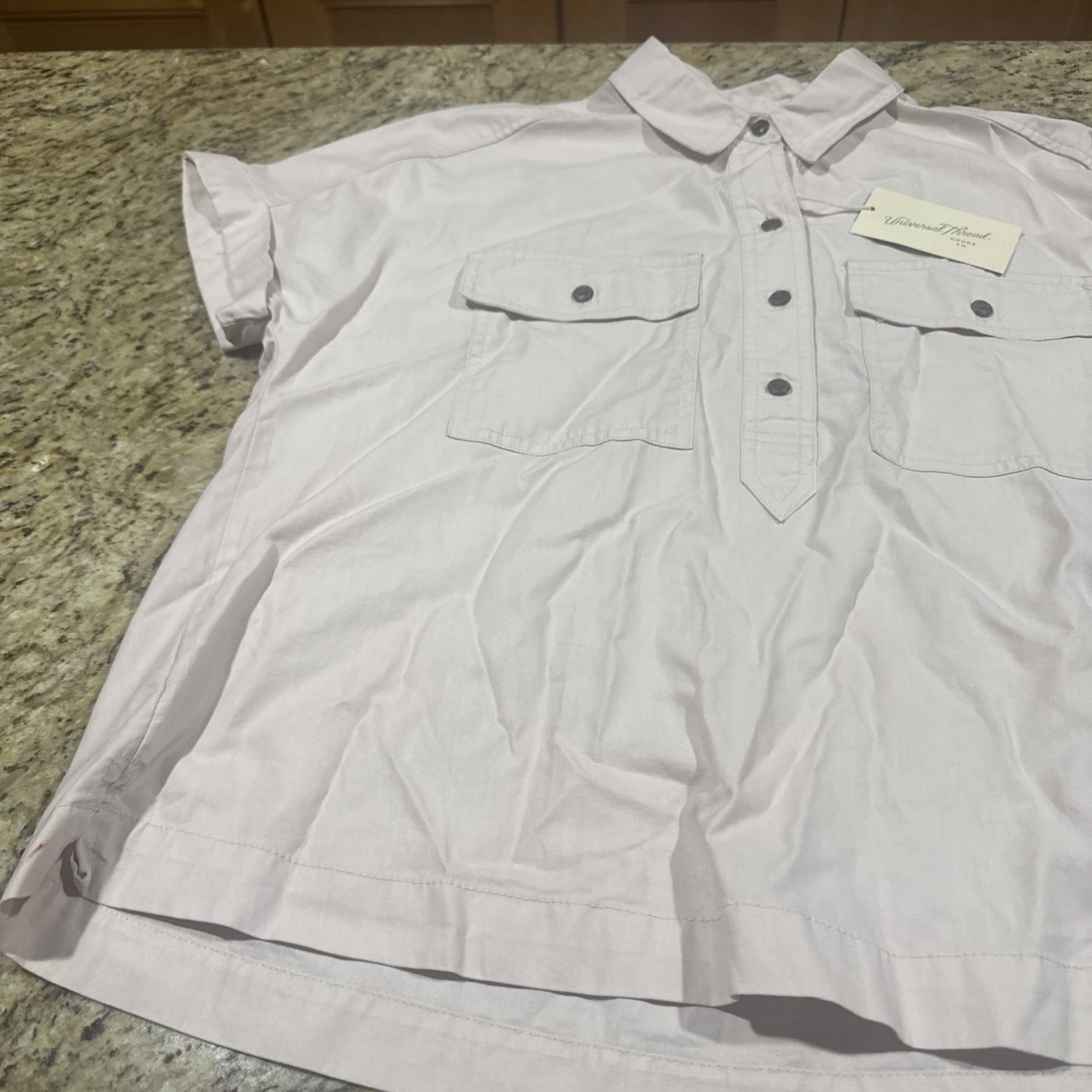 Universal Thread Short Sleeve Utility Button Down… - image 2