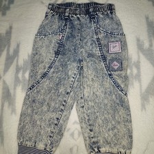 Vintage Little Levi's Acid Wash Jeans Girls 3T Ruffled Elastic Waist