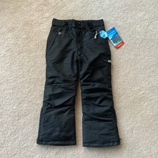 NWT ARCTIC QUEST BLACK SNOWPANTS, KIDS 5-6, WATER/ WIND RESISTANT,ZIP POCKETS