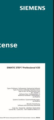 LICENCIA SIMATIC STEP 7 PROFESSIONAL V20
