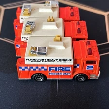 MATCHBOX  FIRE AUXILIARY POWER TRUCK Rescue Units LOOSE 3 Lot 1991