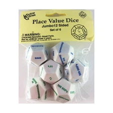 Koplow Dice d12 Jumbo Place Value Dice (6) New