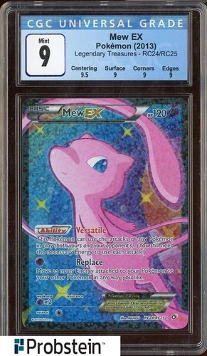 2013 Pokemon B & W Legend Treasures Radiant Collection #RC24 Mew ex CGC 9 MINT