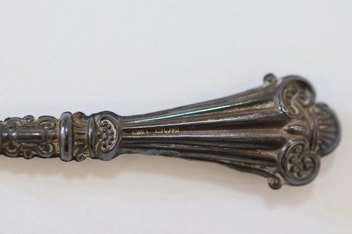 Antique Sterling Silver & Steel Button Hook Chester William Vale & Sons 1919 - Picture 6 of 11