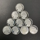 Lot of 10 1/10 Oz Silver Fractional Buffalo Rounds .999