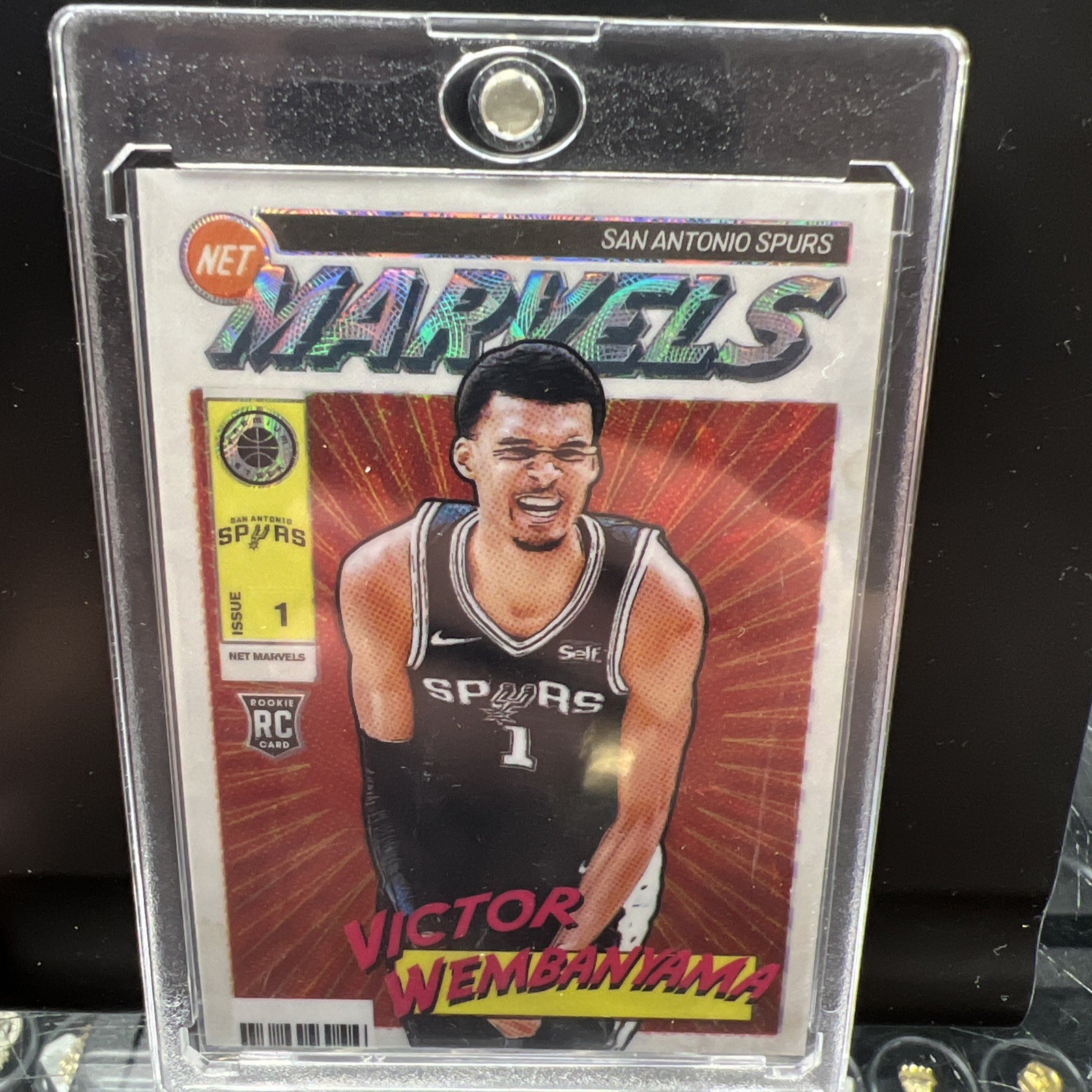 Victor Wembanyama 2023 Hoops Premium Stock #17 Retro Net Marvels NBA Wembanyama RCRef /zion RC NETMARVELS