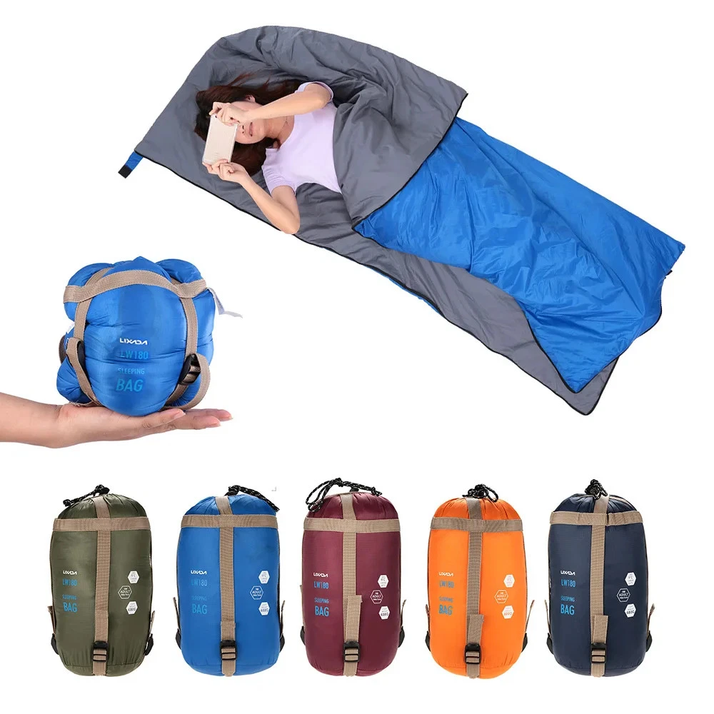 LIXADA 190*75Cm Envelope Sleeping Bag Adult Camping Outdoor Mini Walking Beach S