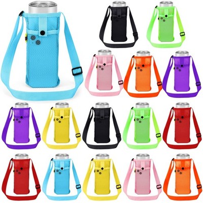 Mumufy Water Bottle Sling Holder - 8 Pack, Adjustable Strap, Mesh Tumbler Carrier With Pouch For Sports & Outdoor - View #4