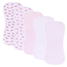 5 Pack Waterproof Baby Burp Cloths Extra Absorbent and Soft