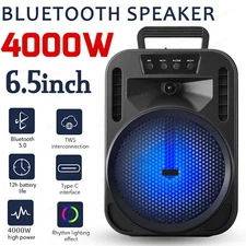4000W Portable Bluetooth Party Speaker Subwoofer Deep Bass Stereo Sound System