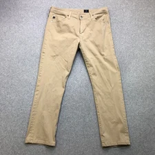 AG Adriano Goldschmied Jeans Men's 34x28 Beige The Everett Slim Straight Stretch