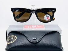 Ray-Ban RB2140 Original Wayfarer 50mm Classic Polarized Sunglasses - Brown Lens