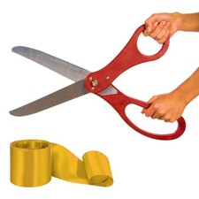 20  Grand Opening Ribbon Cutting Ceremony Kit Giant Red Scissors  Gold Ribbon