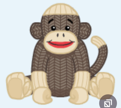 Webkinz Knit Sock Monkey HM747 RARE brown crochet ape primate Virtual code msgd