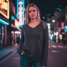 Burning Torch Long Hooded Open Knit Sweater S Gray Neck Boho Luxe Urban Artsy