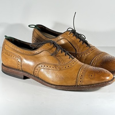 Allen Edmonds Strand Cap Toe Oxford Walnut Brown Leather Shoes Size US 10.5 D