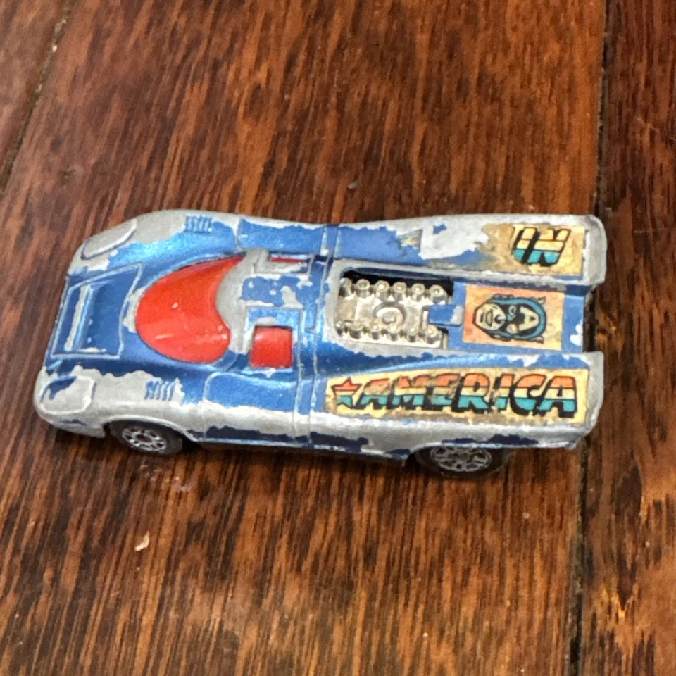 Capitán América Porsche 917 Corgi Juniors 1979 Marvel Metal Diecast Vintage Foto 3 de 4