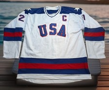 Miracle On Ice Team USA 1980 Winter Olympics Mike Eruzione Hockey Jersey 2XL NEW