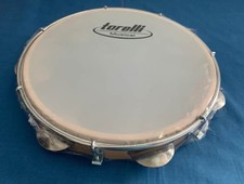 10" BRAZILIAN TAMBOURINE NYLON HEAD PLASTIC WOOD COLOR BODY PANDEIRO CAPOEIRA