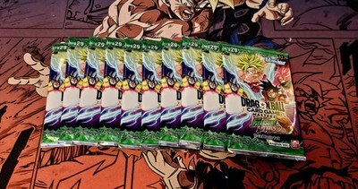 DRAGON BALL SUPER MASTERS FEARSOME RIVALS DBS BT29 10x PACK BUNDLE