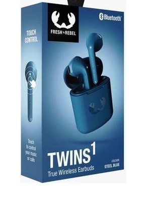Wireless Bluetooth Kopfhörer FRESH'N REBEL Twins 1 3TW1000SB Steel Blue, NEU OVP