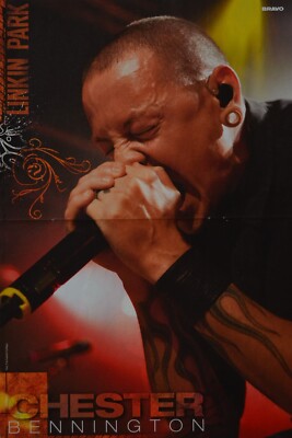 CHESTER BENNINGTON - A3 Poster 42x28cm - Fan Sammlung RARE Linkin Park Clippings