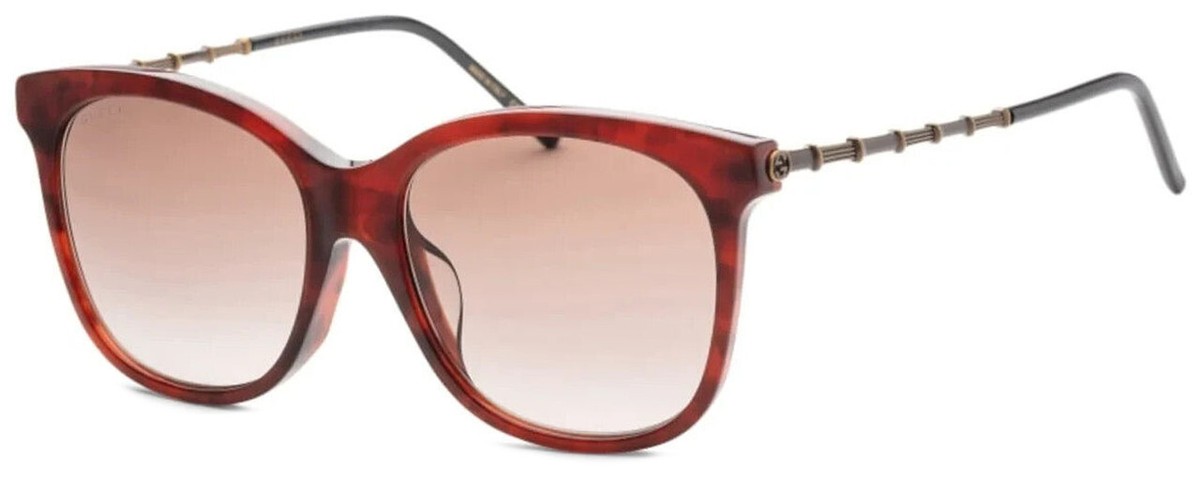 GUCCI GG0655SA-002 Cat Eye Sunglass Burgundy Havana Gold  display picture 1