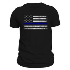 Thin Blue Line Flag Police T-Shirt