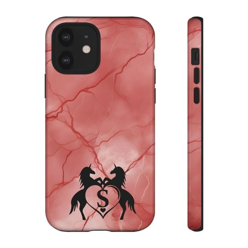 Pink Marble Phone Case For iPhone and Samsung Custom Unicorn Monogram - Picture 49 of 114
