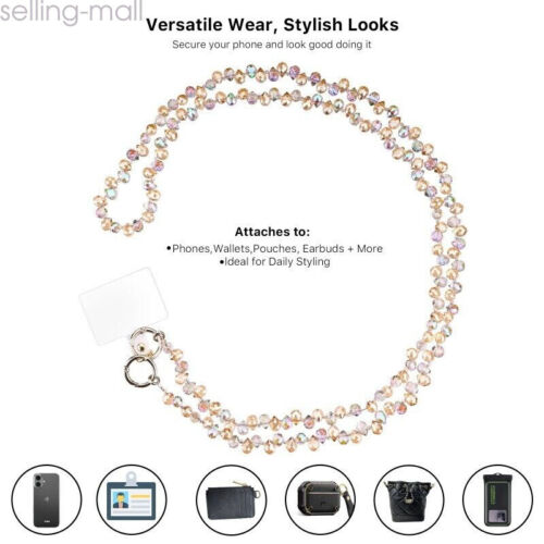 Adjustable Crossbody Chain Strap Lanyard for Cell Phone Wallet Earbud (L=55.1 in - Picture 8 of 33