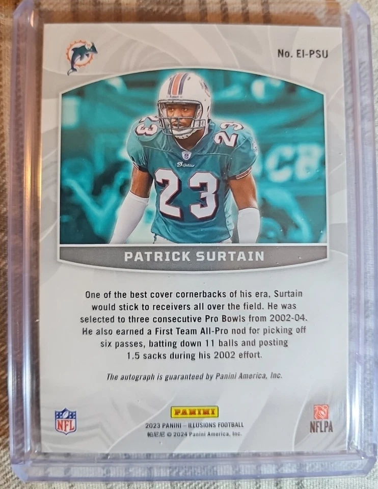2023 PANINI ILLUSIONS SSP AUTO! PATRICK SURTAIN ELUSIVE INK 06/10 - Image 2 of 2