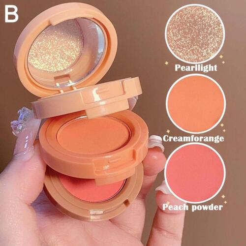 Palette 3 in 1 Evidenziatore Polvere Blush Opaco Ombretto Mak Viso GXJ C7N7 HOT - Foto 18 di 18