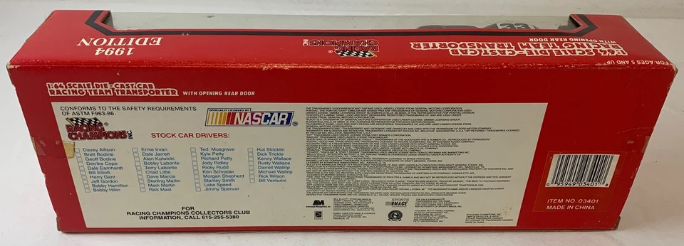1994 Racing Champions HARRY GANT 1:64 DIE CAST TRANSPORTER with car - Image 3 of 4