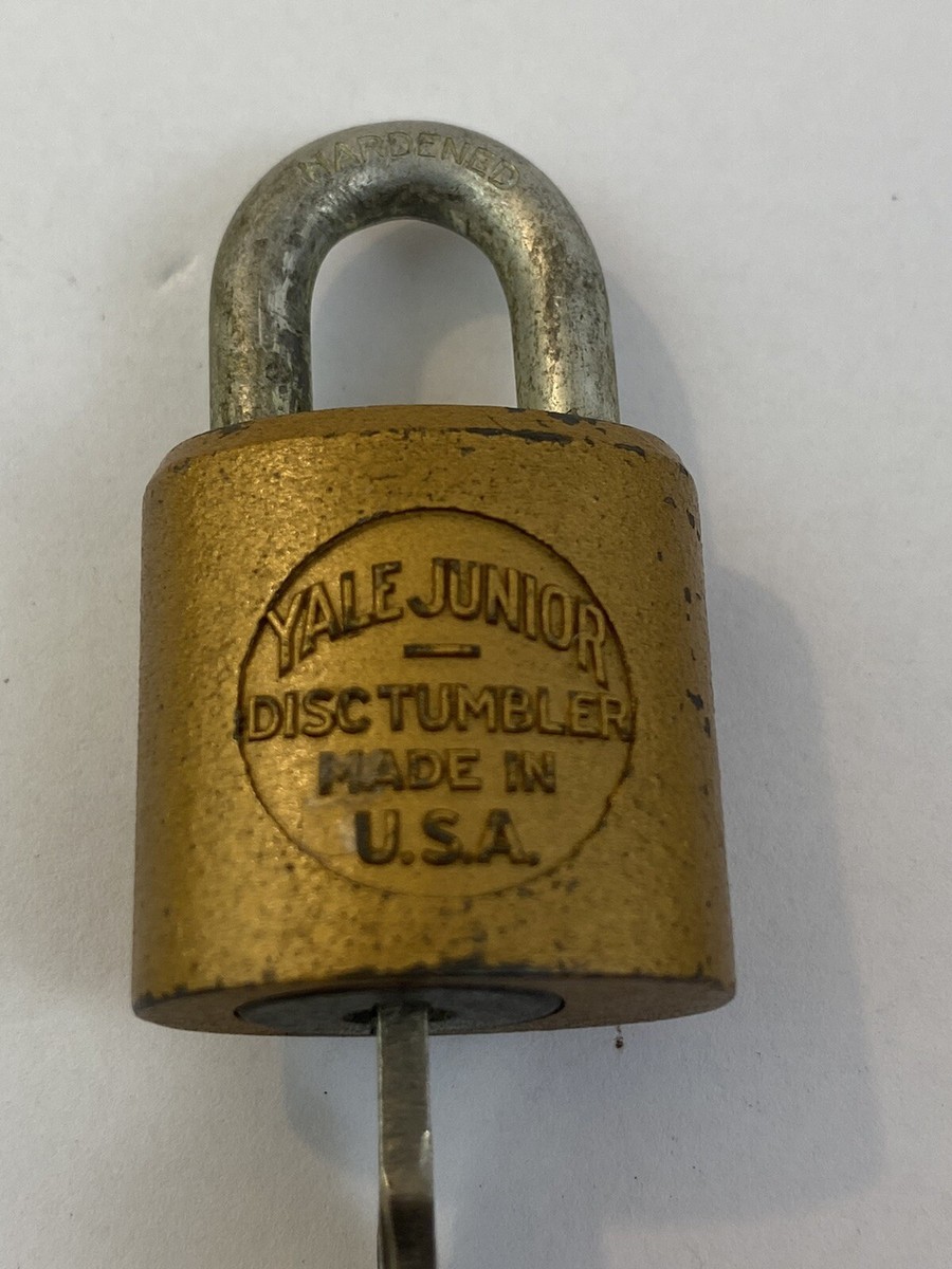 Yale Junior Brass Oval Shape Padlock With Key Works Fast Ship | eBay