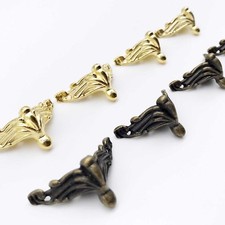 4pc Mini Small Jewelry Chest Music Box Wood Case Decor Feet Leg Corner Protector