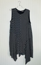 Vince Camuto Navy Diamond Edge Geo Asymmetrical Hem Dress 24W