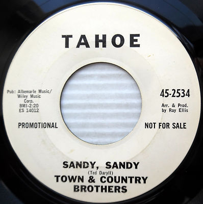 TOWN & COUNTRY BROTHERS country rock 45 promo SANDY LET HIM GO near-mint e9913