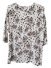 Chico's Touch of Cool Animal Print Wedge Tunic Size 2 Large Stretchy