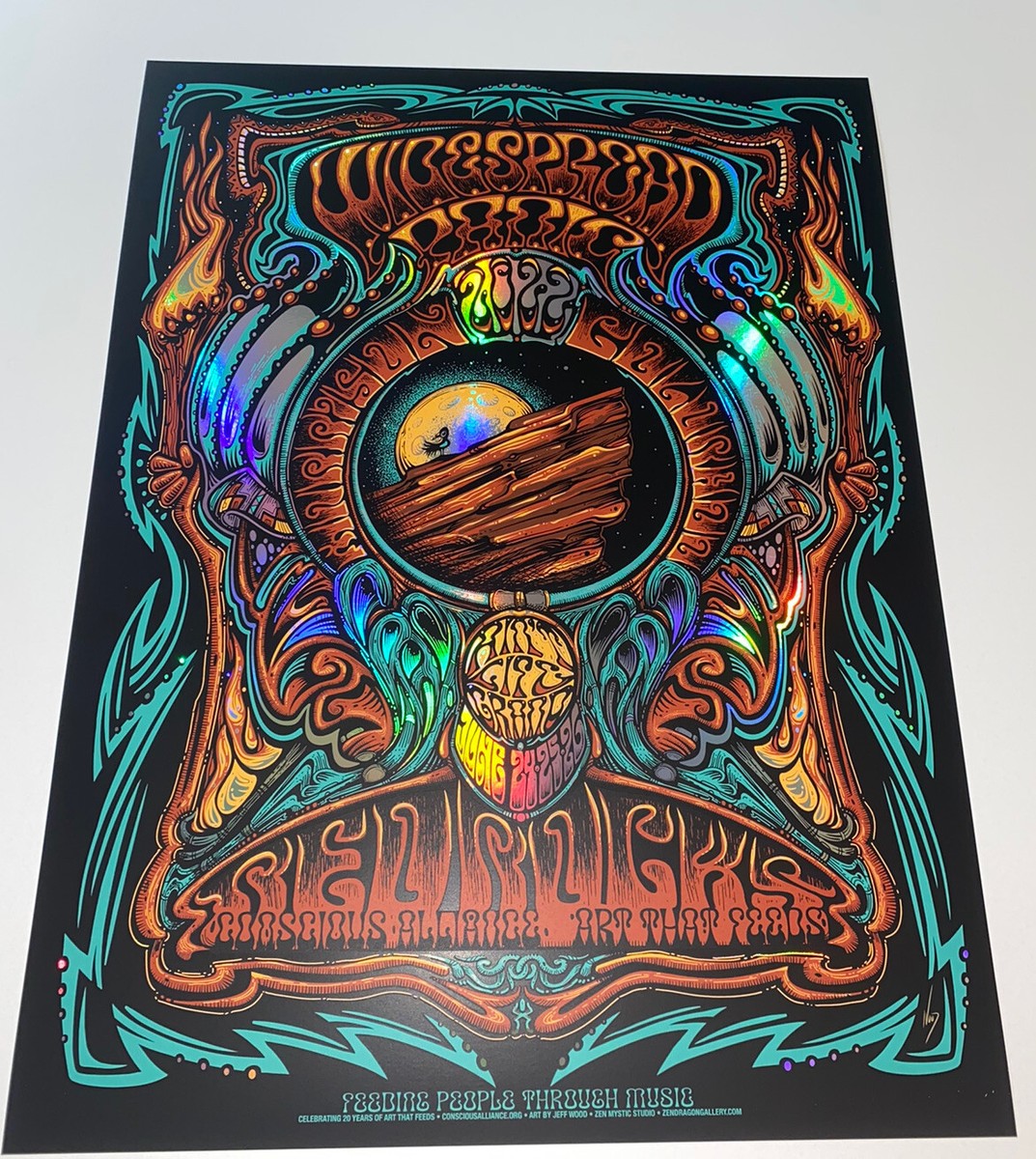 Widespread Panic Red Rocks CO 2022 Poster Silkscreen FOIL Sold Out