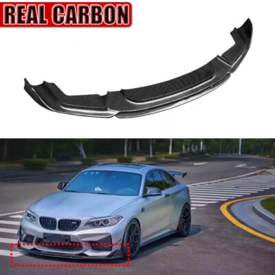 Real Carbon Fiber For 2016-20 BMW F87 M2 Base 3D Style Front Bumper Lip Splitter