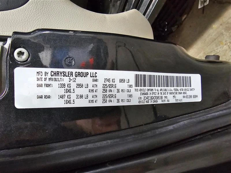 Used Front Left Door Window Regulator Front fits: 2012 Chrysler Town & country 6 Foto 2 de 4