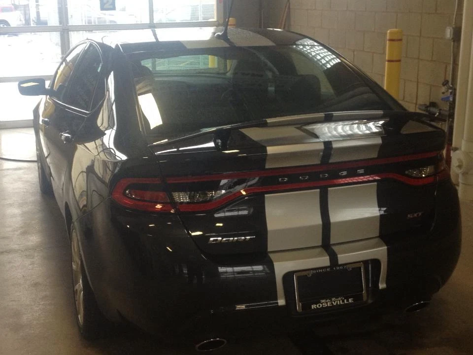 PARA Dodge Avenger Neon Dart 10" Duel Racing Stripes Vinilo Gráfico Calcomanía 36 PIES Foto 4 de 4